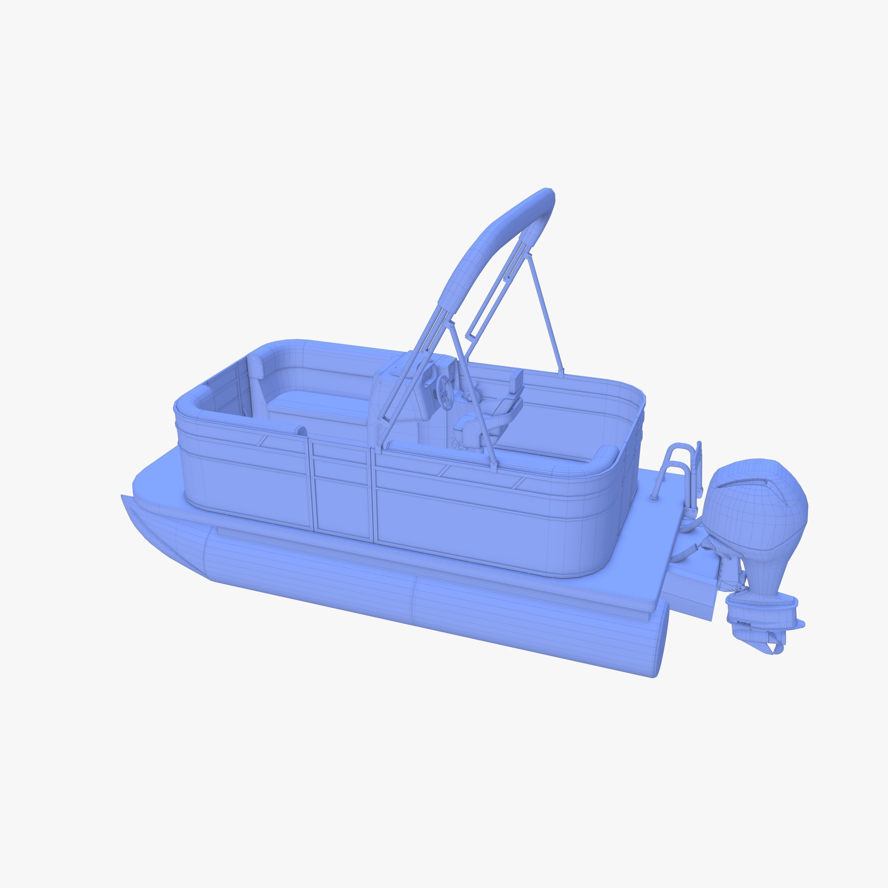 Pontoon Boat v2 3D model_30