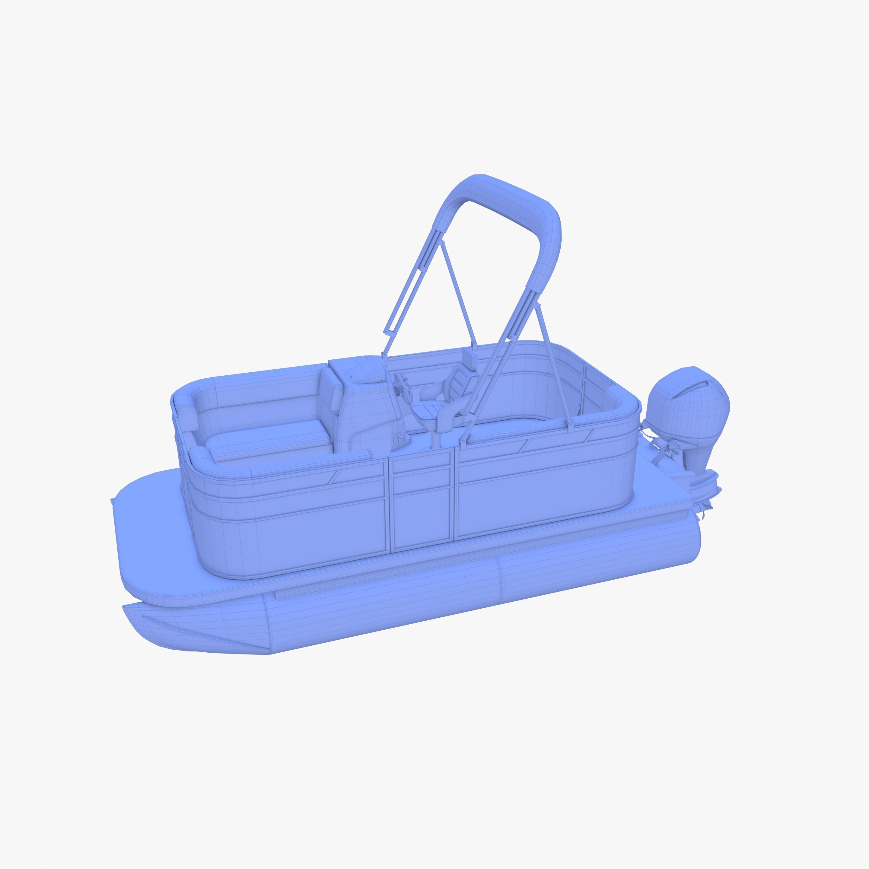 Pontoon Boat v2 3D model_28