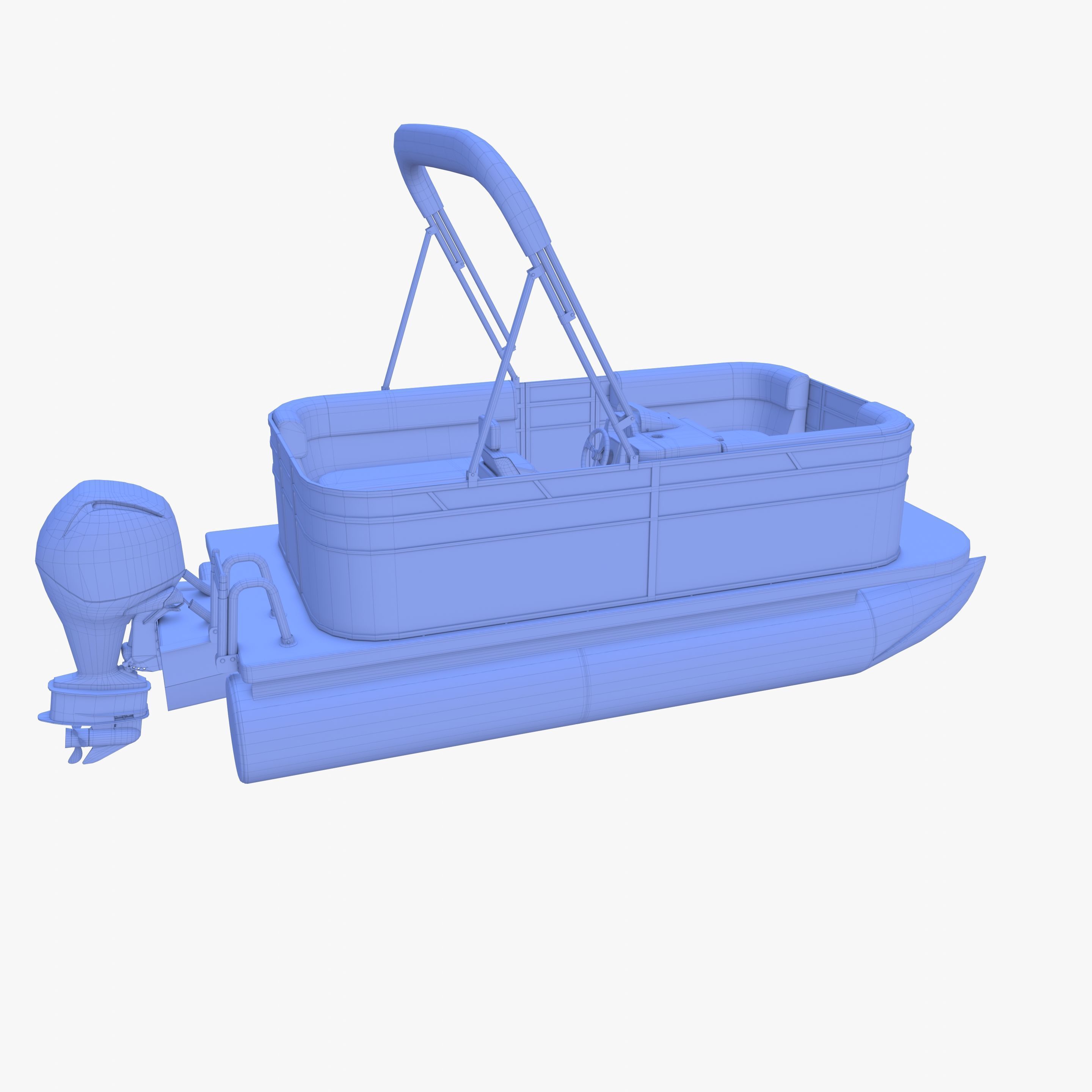Pontoon Boat v2 3D model_25