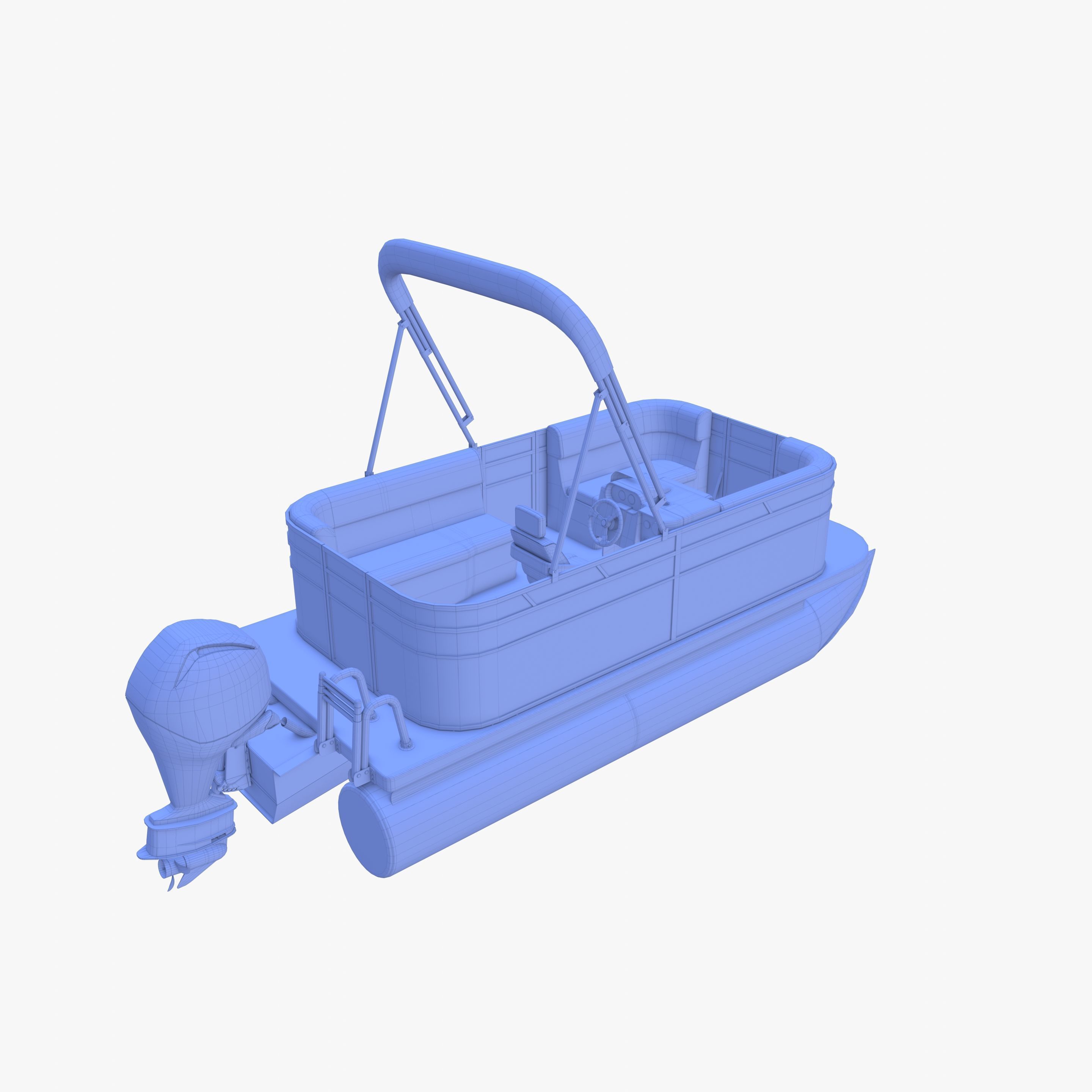 Pontoon Boat v2 3D model_32