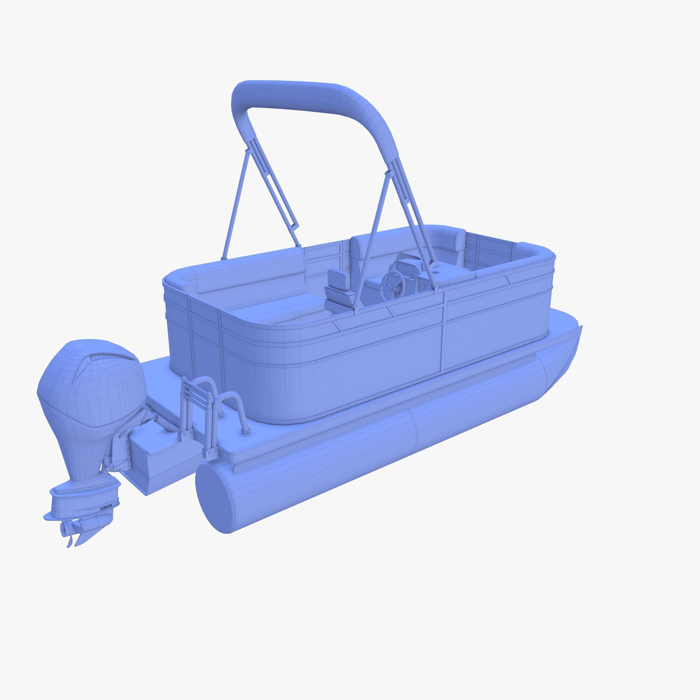 Pontoon Boat v2 3D model_24
