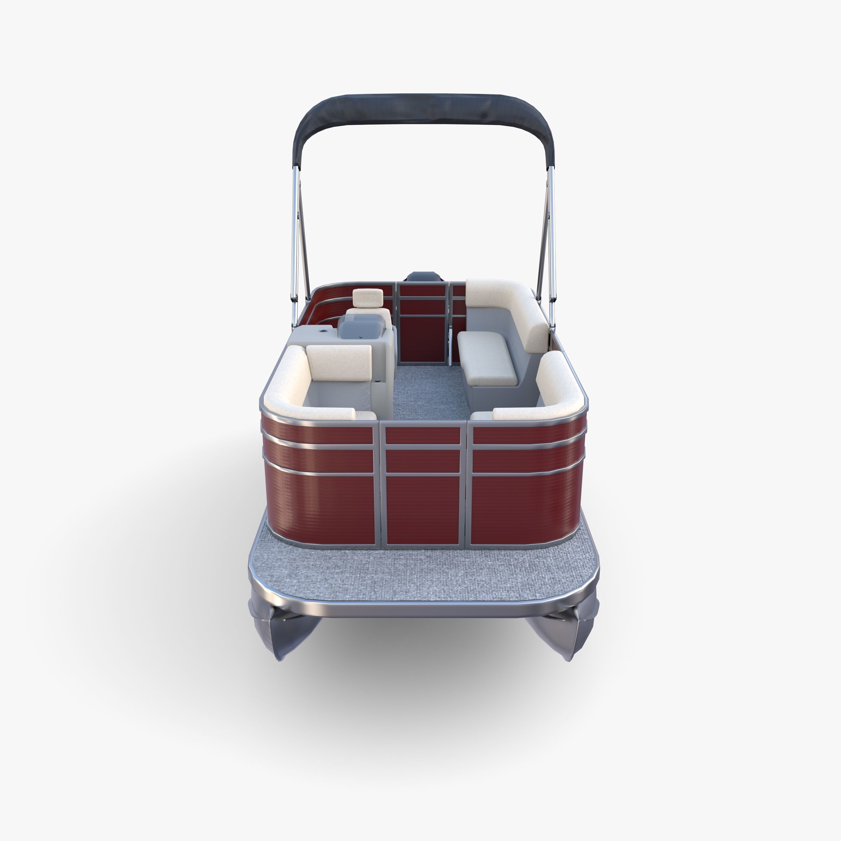 Pontoon Boat v2 3D model_4