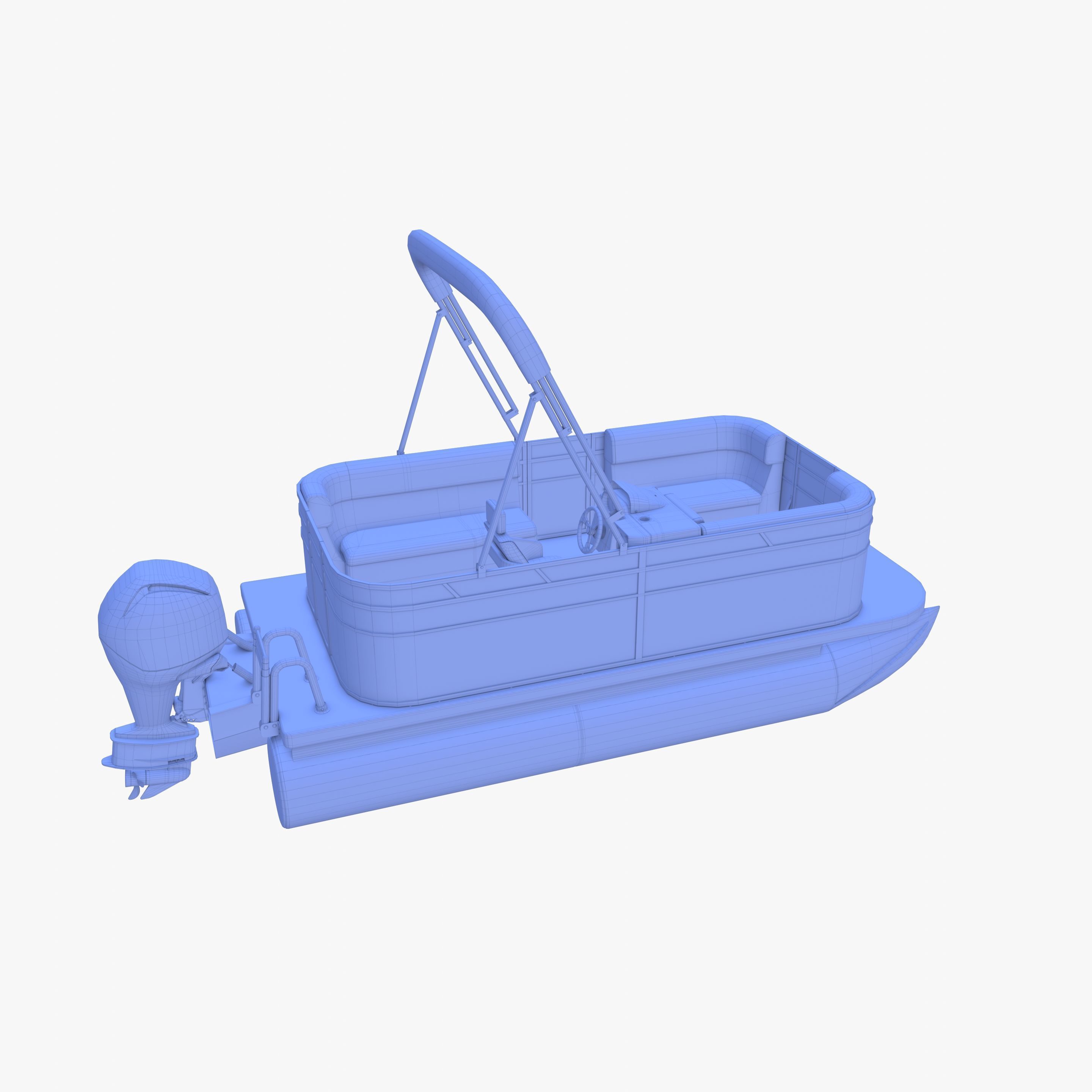 Pontoon Boat v2 3D model_33