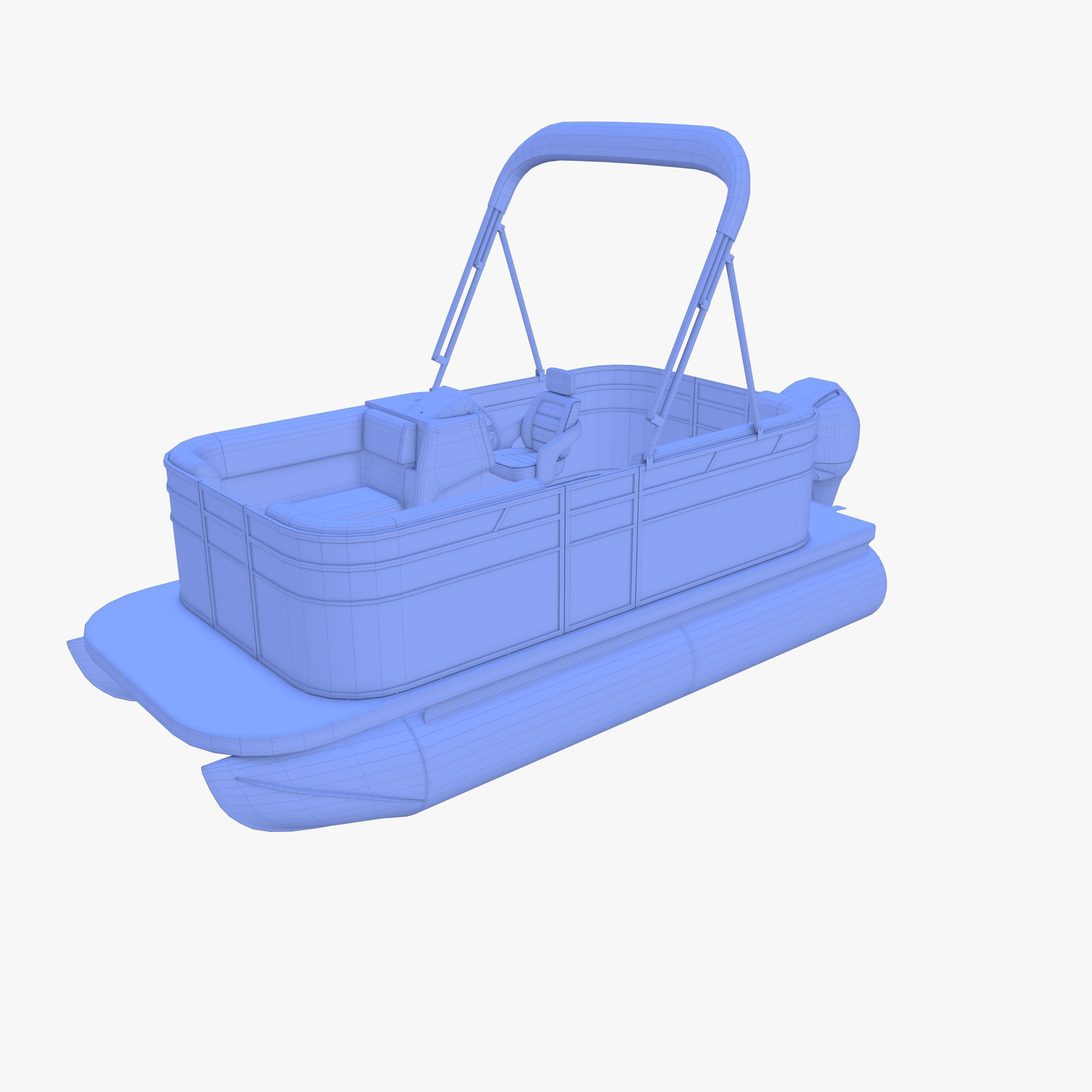 Pontoon Boat v2 3D model_18