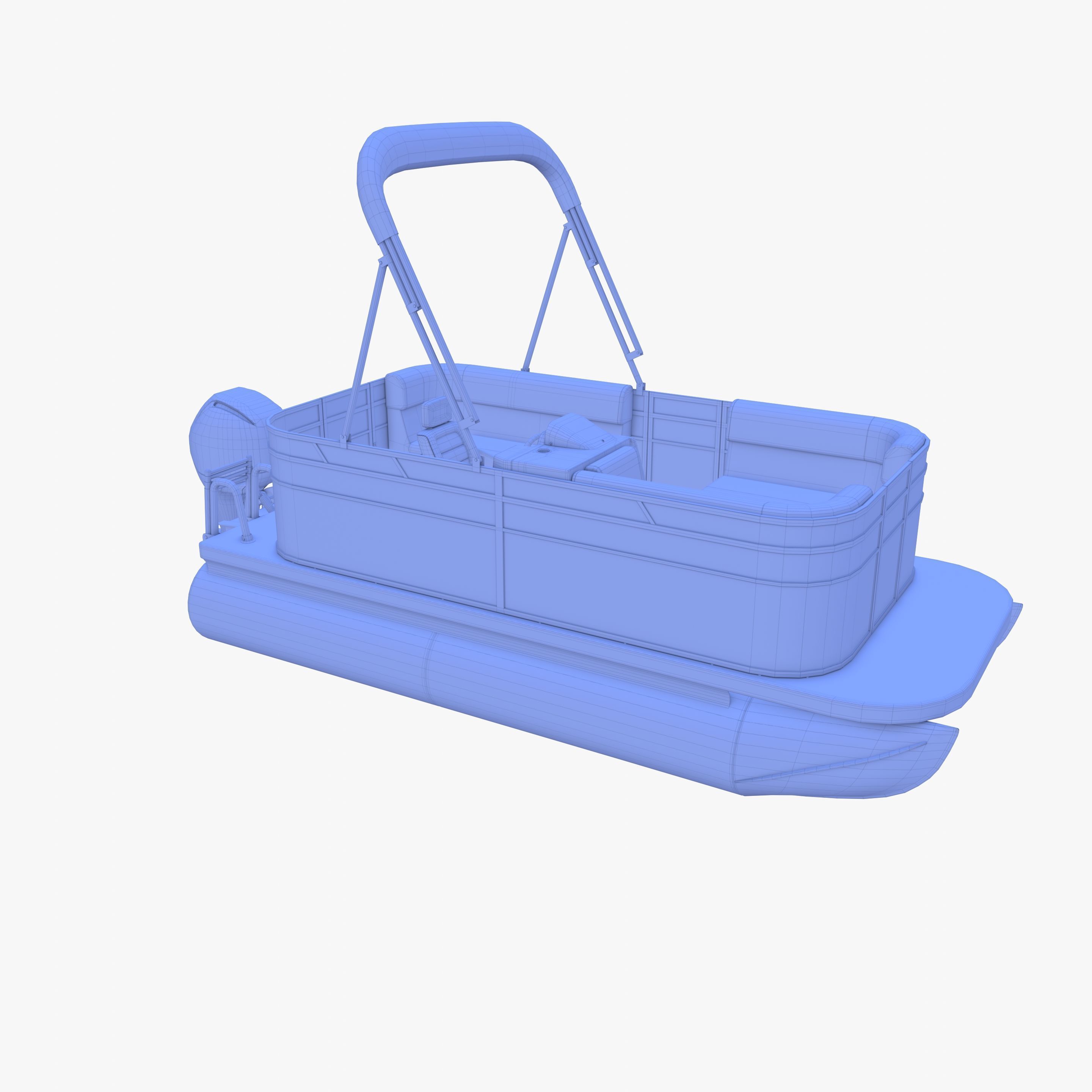 Pontoon Boat v2 3D model_16