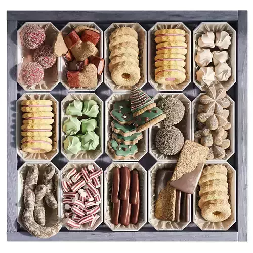 Gift wrapping of desserts Sweets cookies chocolate