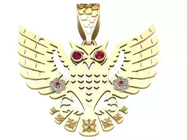 EAGLE ANIMAL PENDANT 3D PRITNABLE MODEL 