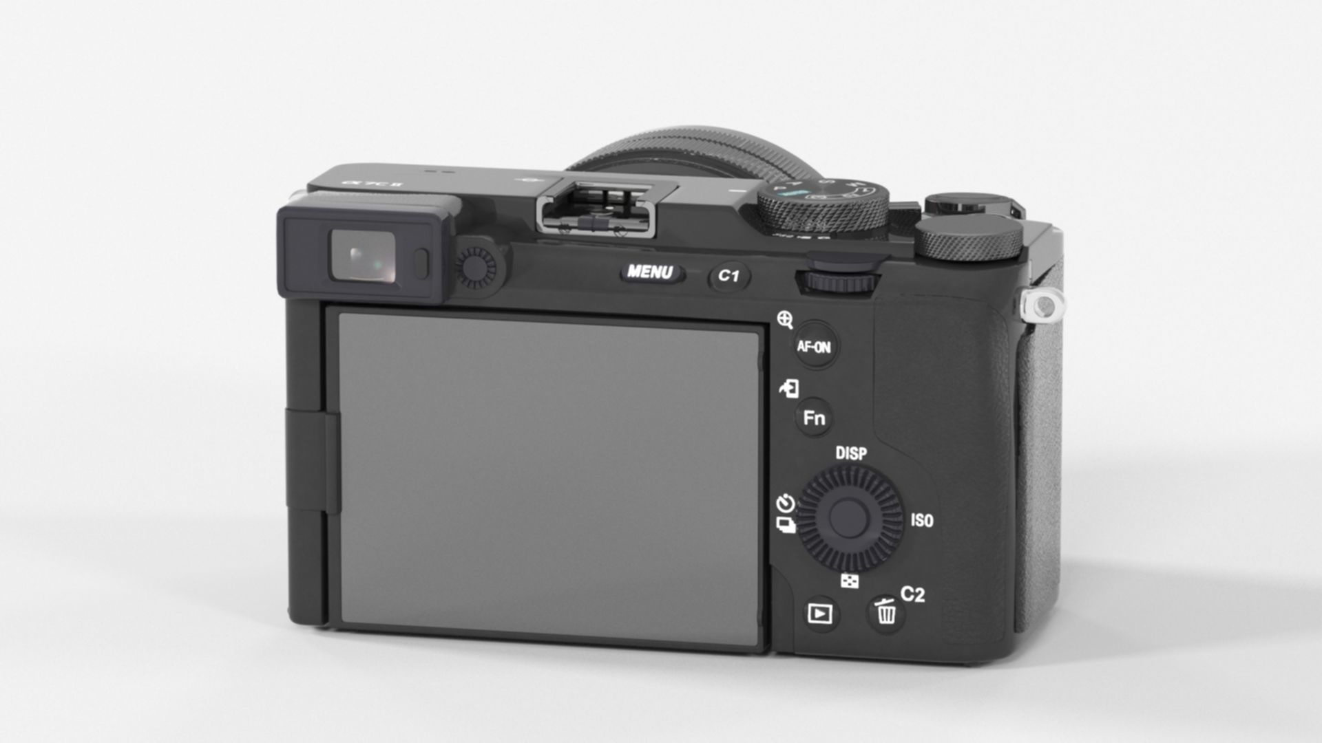 Sony Full Size Mirror Lens Camera Low-poly 3D model_3