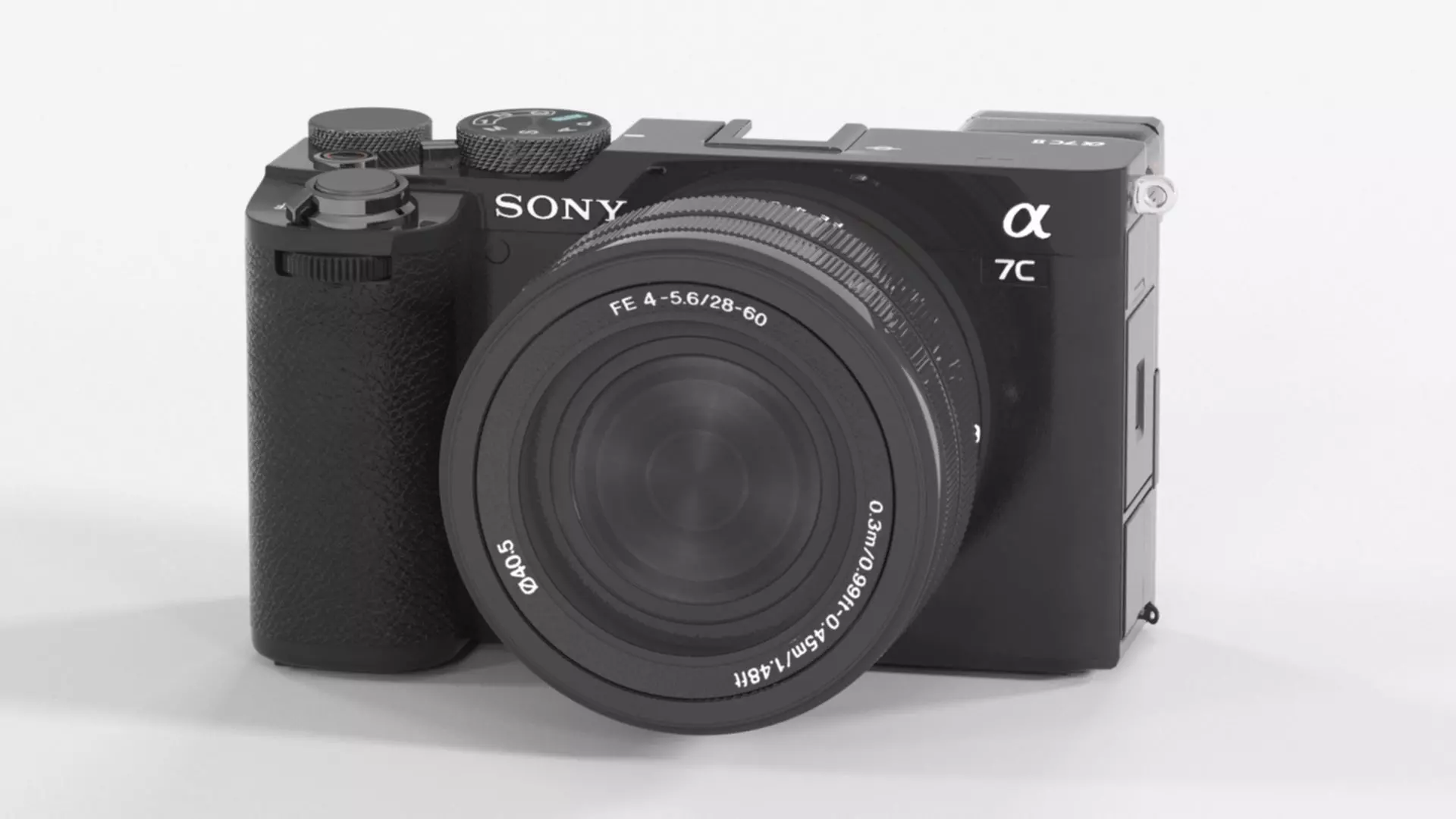 Sony Full Size Mirror Lens Camera Low-poly 3D model_0