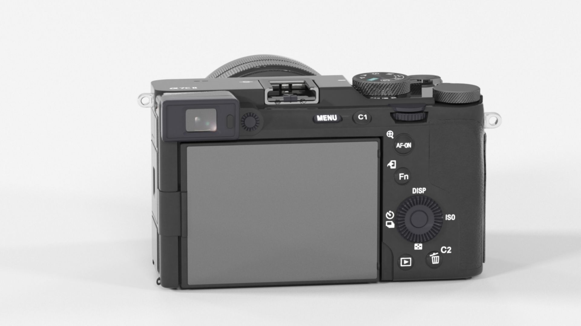 Sony Full Size Mirror Lens Camera Low-poly 3D model_2