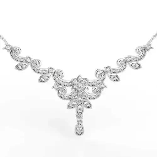 Dazzling Beaded Floral Necklace