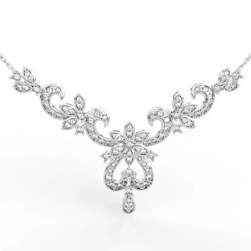 Floral Diamond Necklace