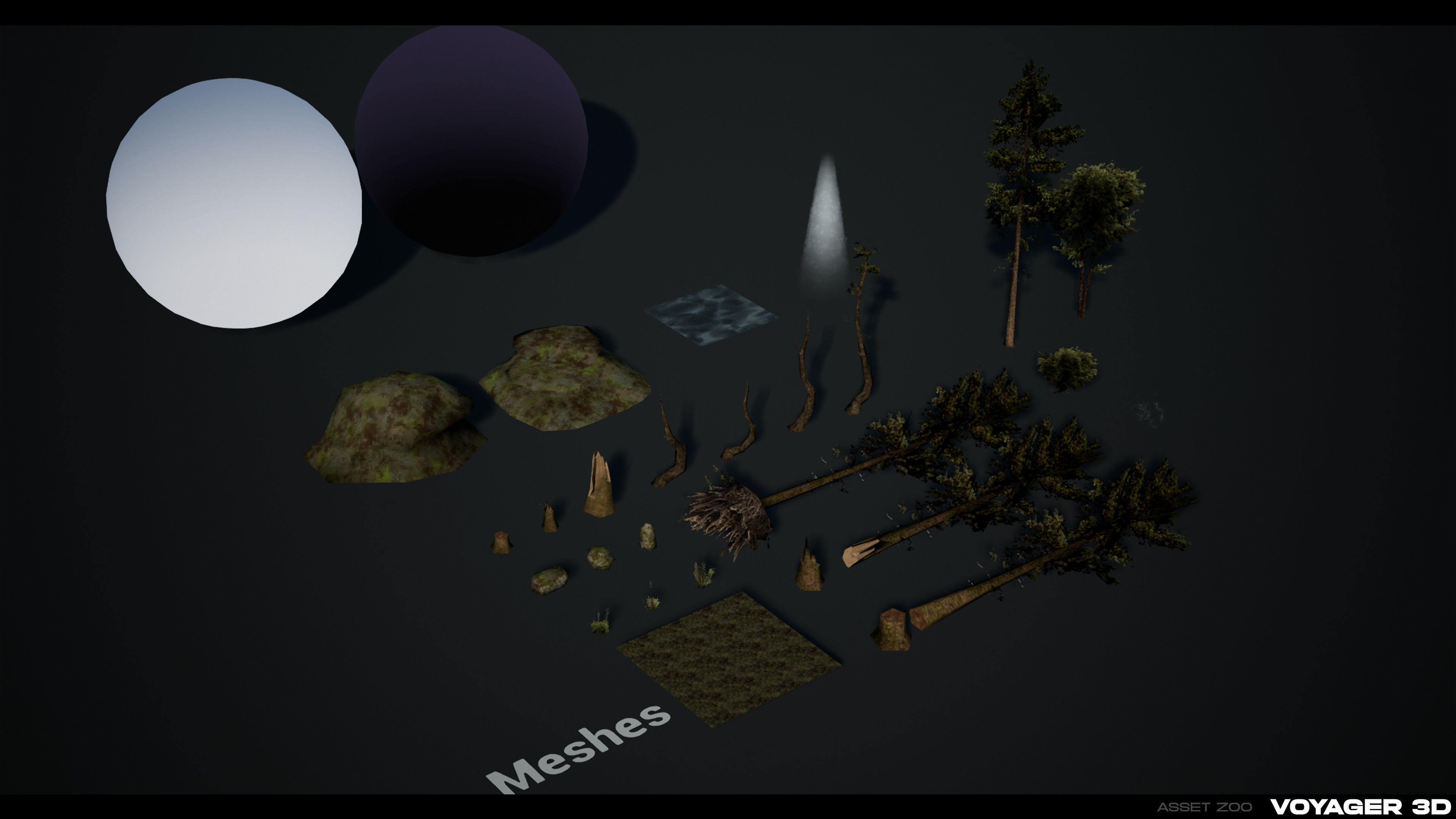 Retro Forest Pack Vol 01 Low-poly 3D model_6