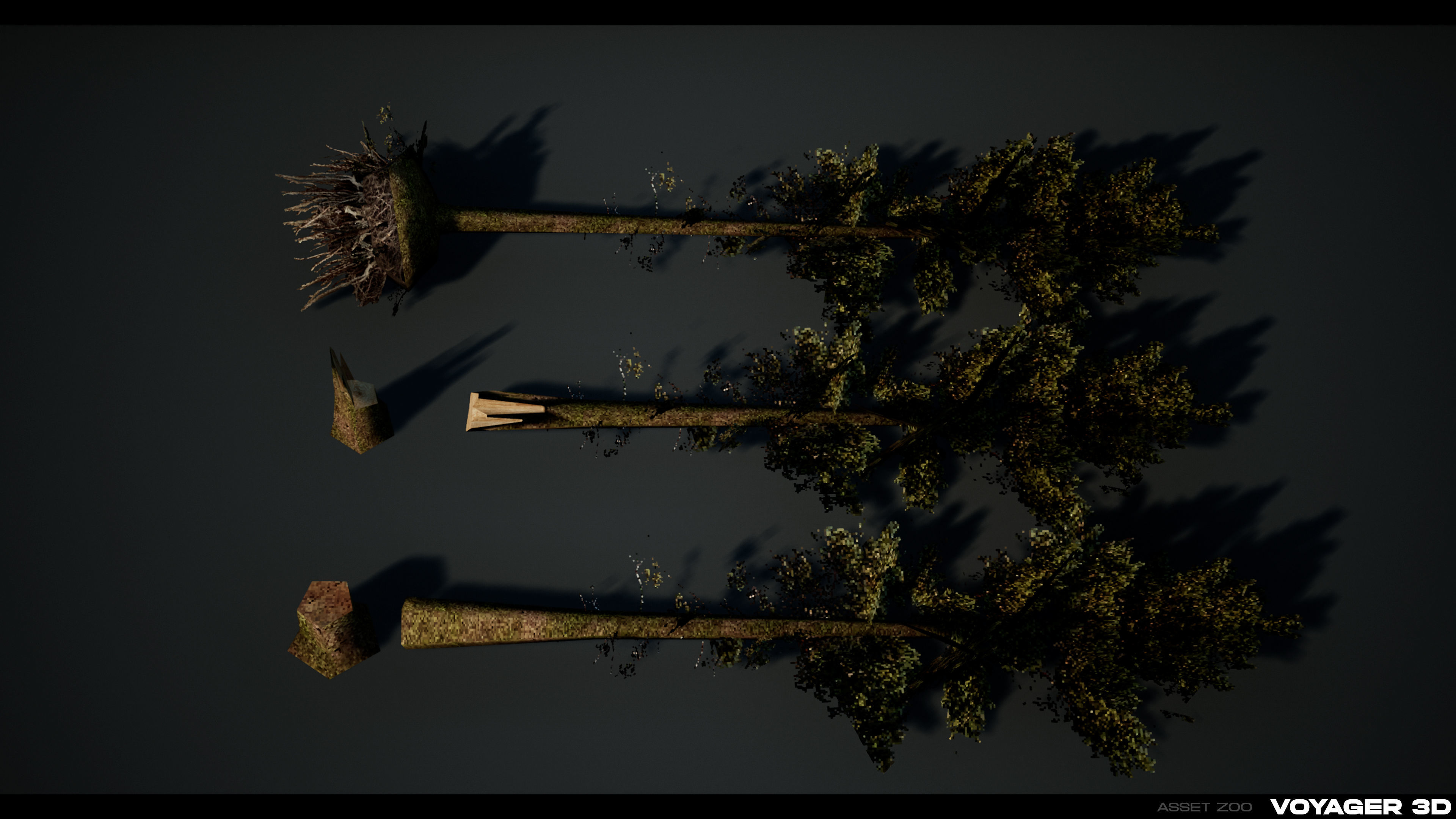 Retro Forest Pack Vol 01 Low-poly 3D model_11