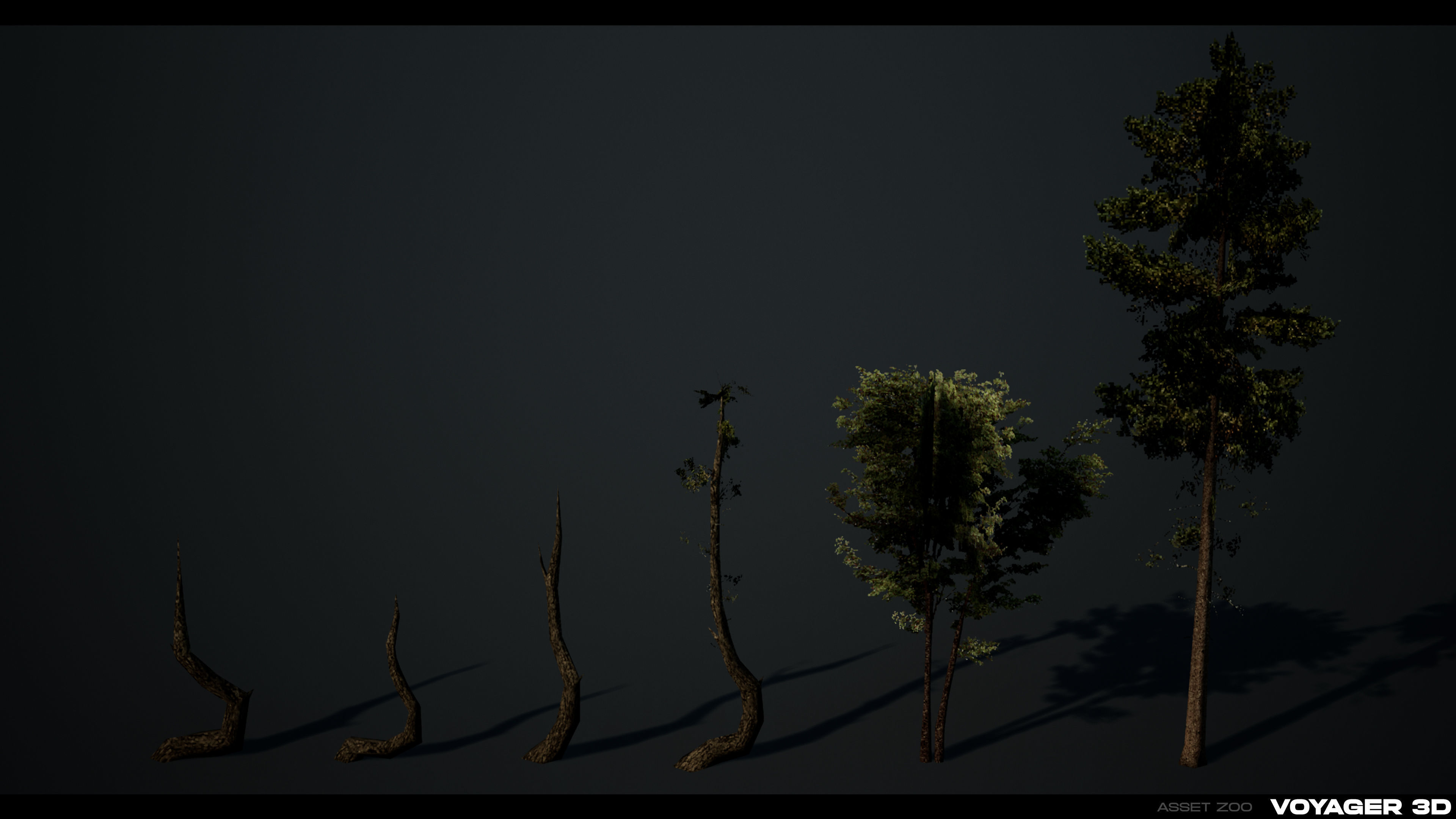 Retro Forest Pack Vol 01 Low-poly 3D model_7