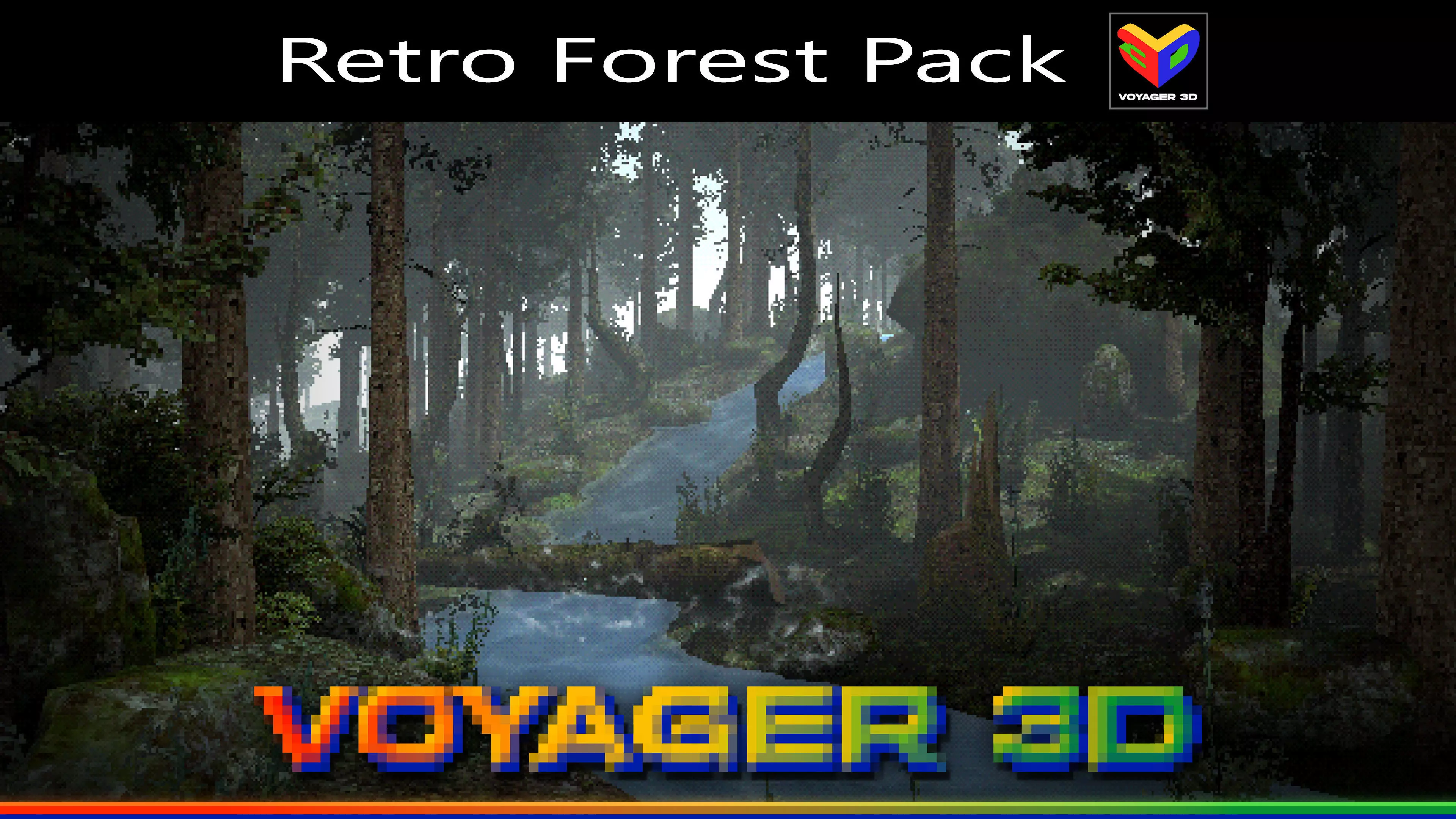 Retro Forest Pack Vol 01 Low-poly 3D model_0