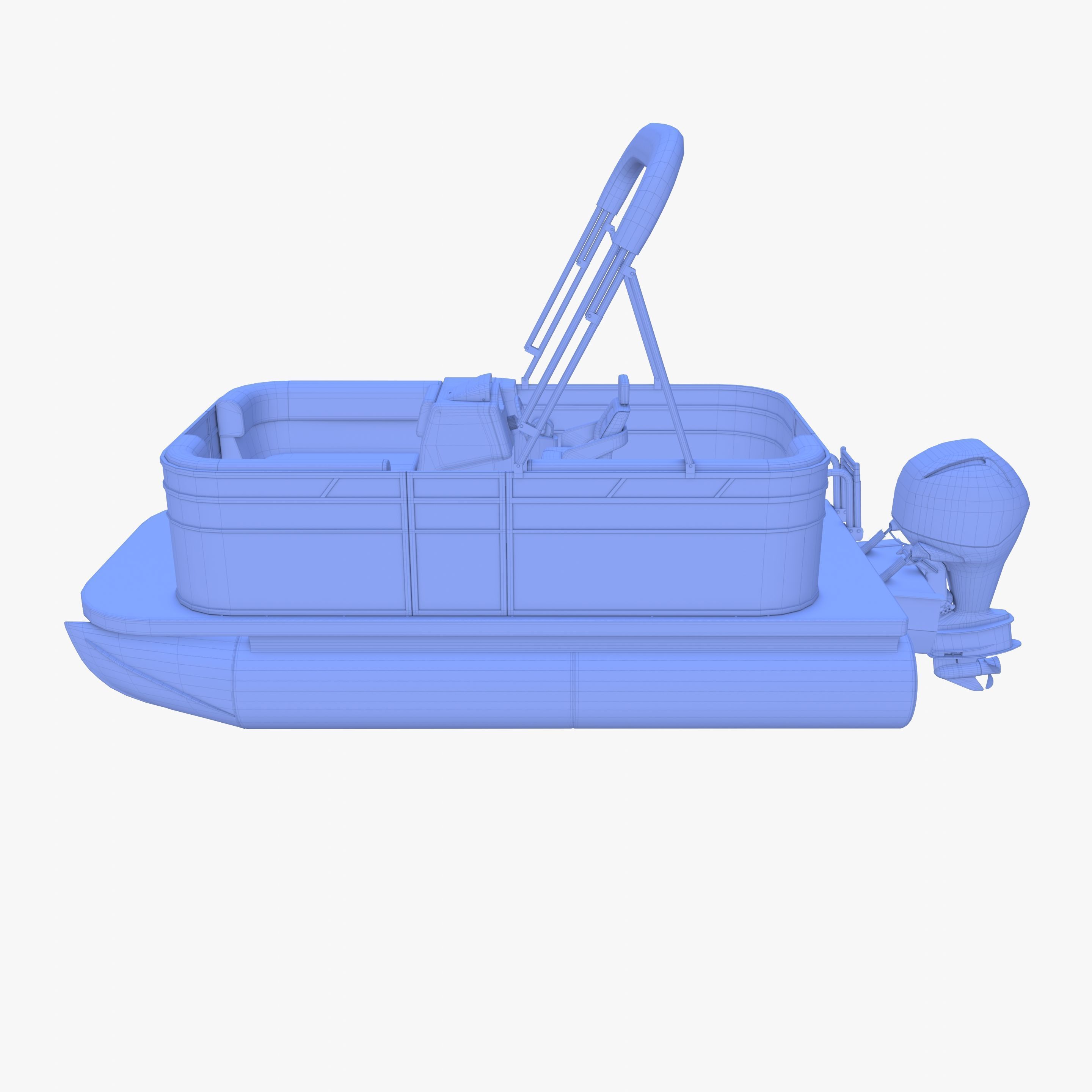 Pontoon Boat v3 3D model_22