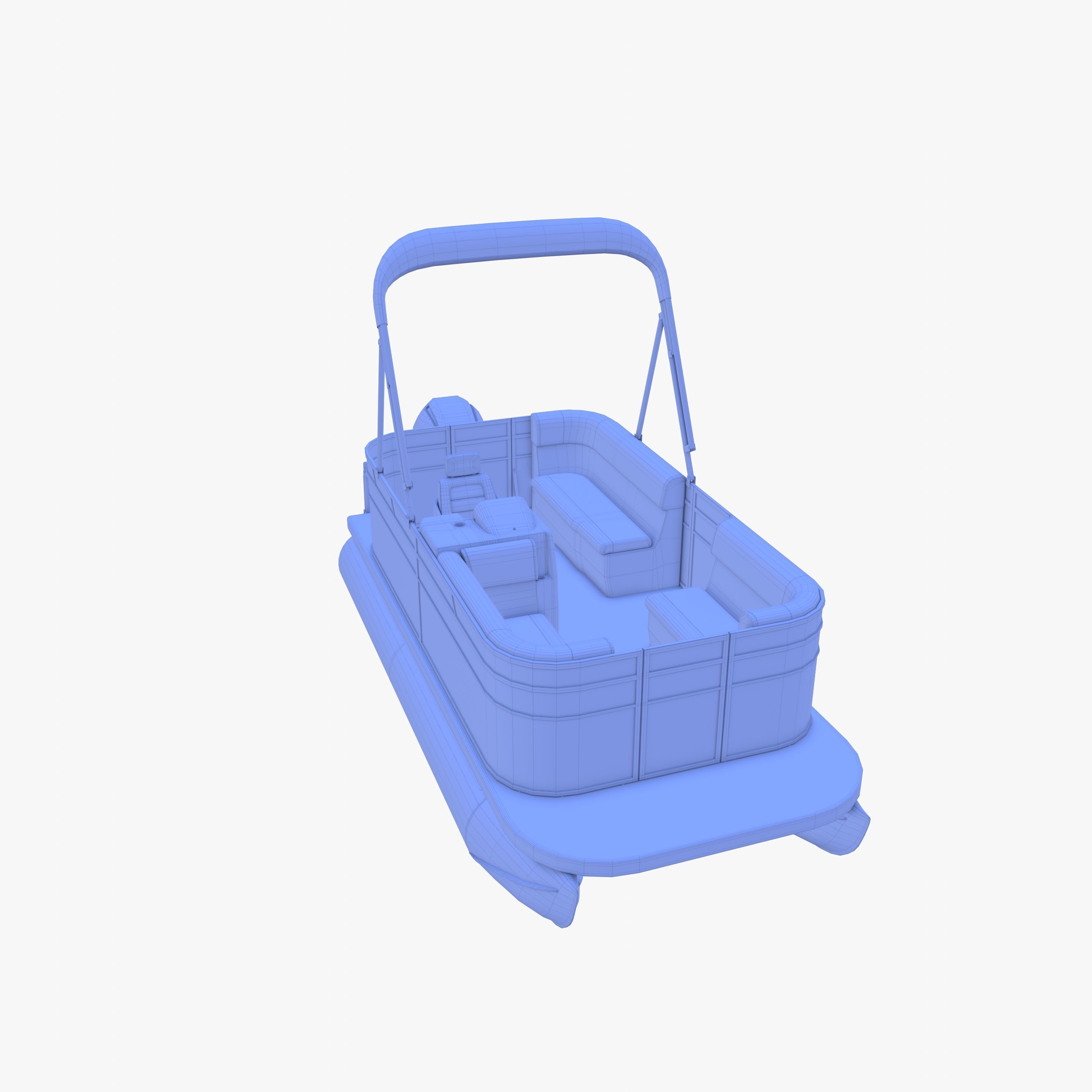 Pontoon Boat v3 3D model_27