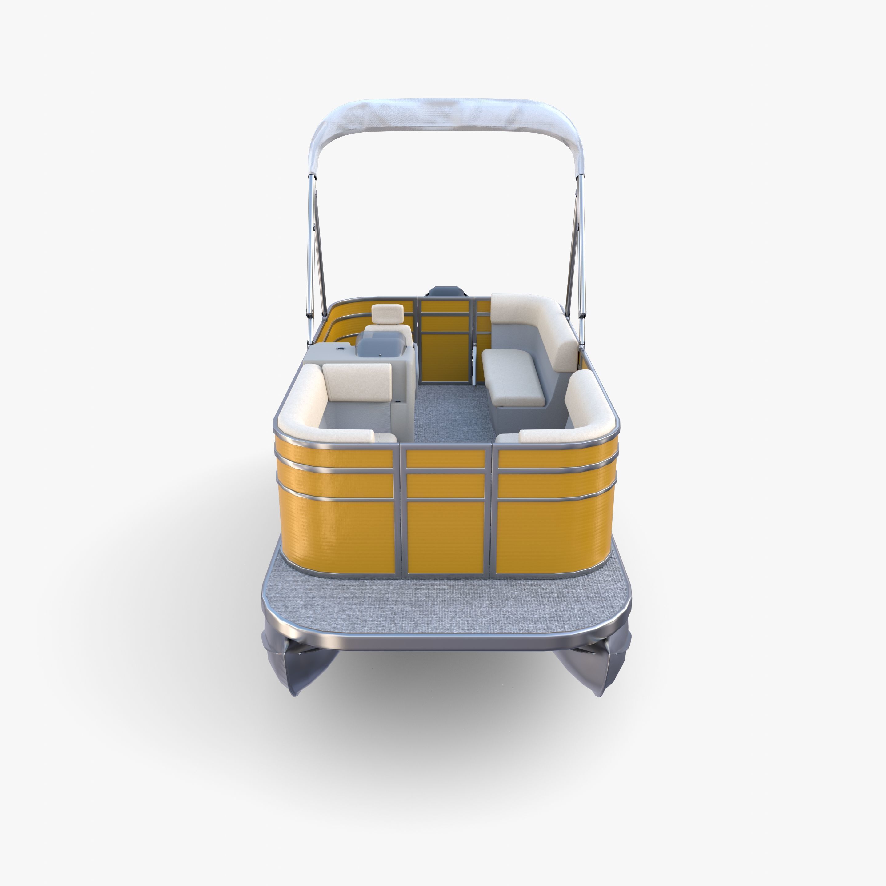 Pontoon Boat v3 3D model_3