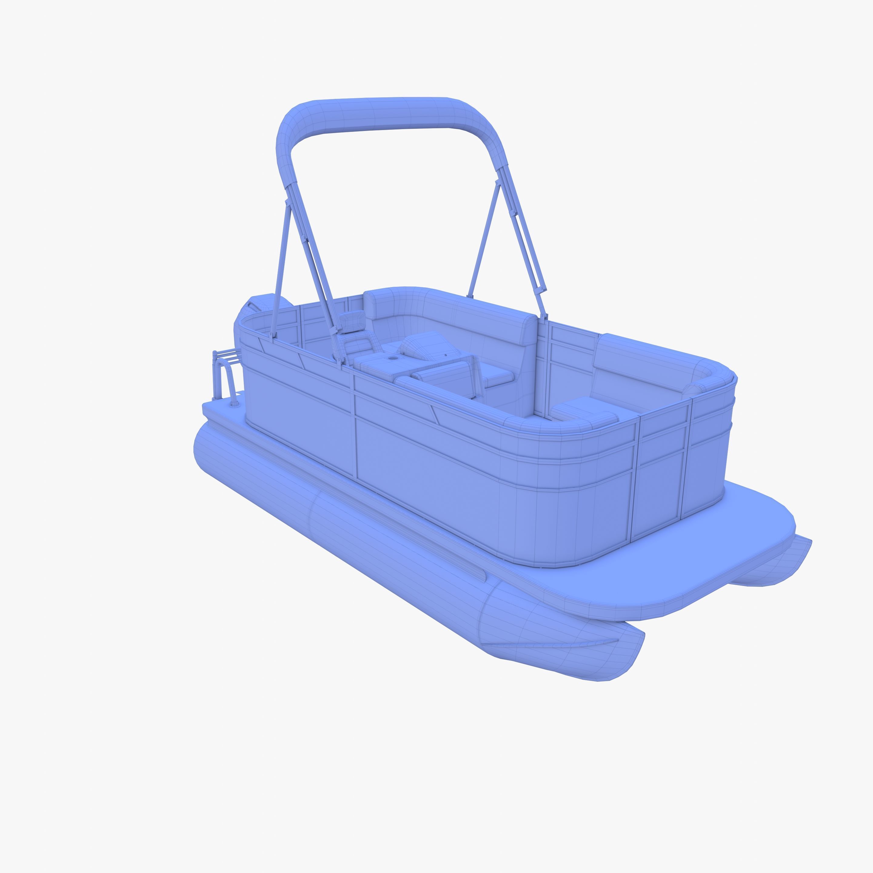 Pontoon Boat v3 3D model_19