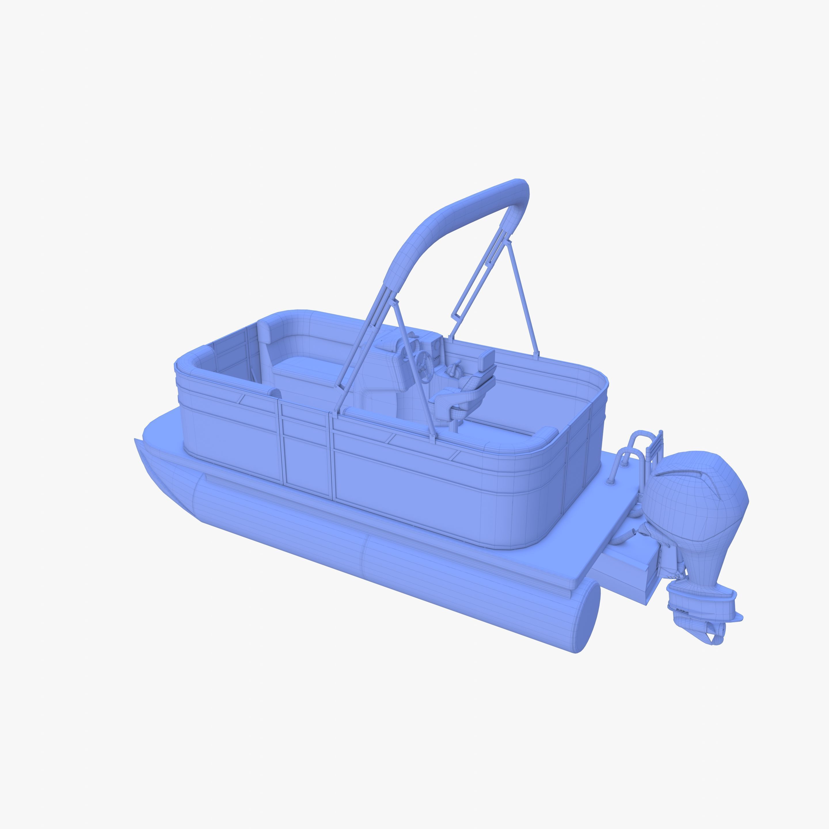 Pontoon Boat v3 3D model_30