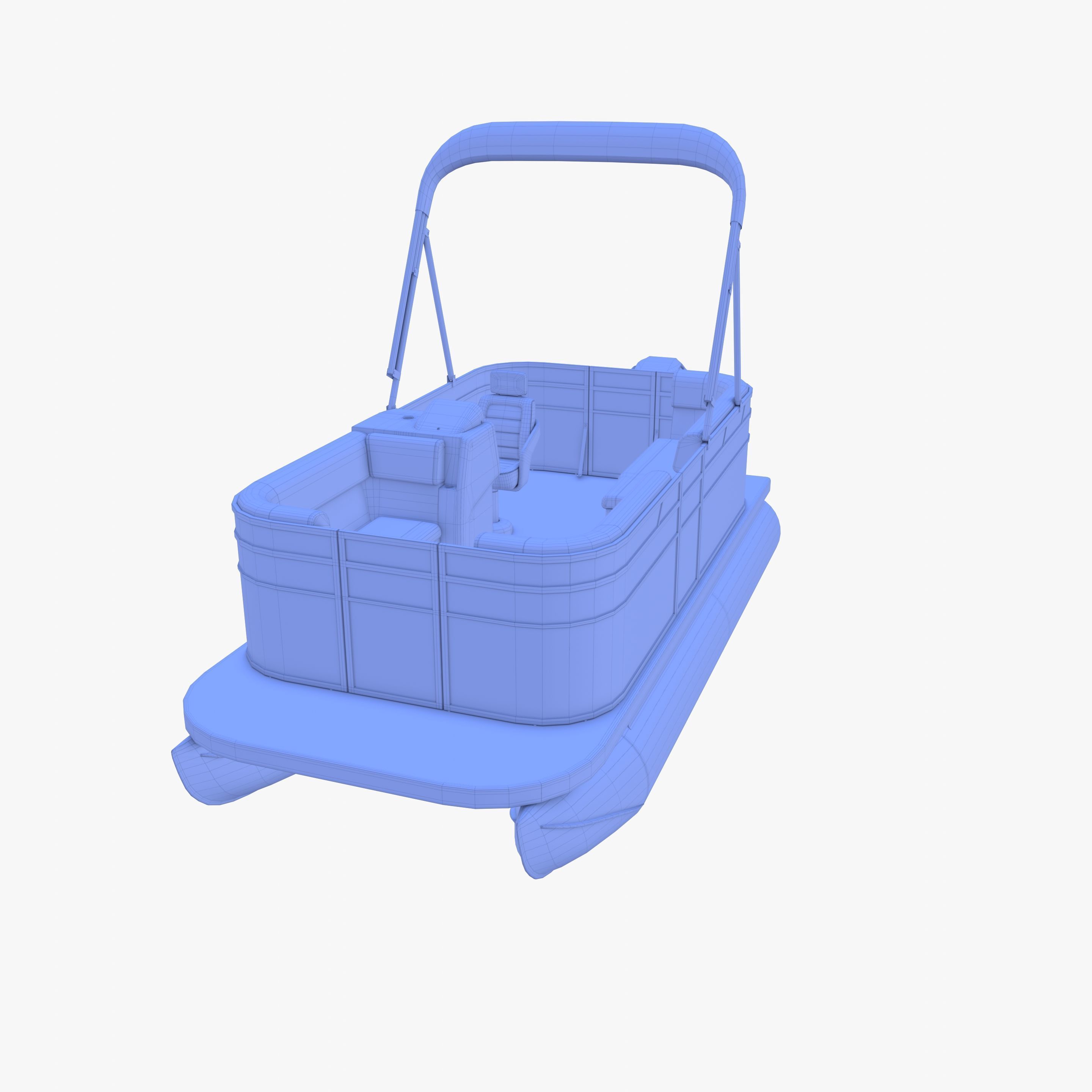 Pontoon Boat v3 3D model_21