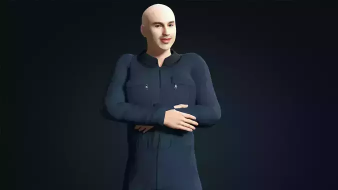 Handsome man model for game animations