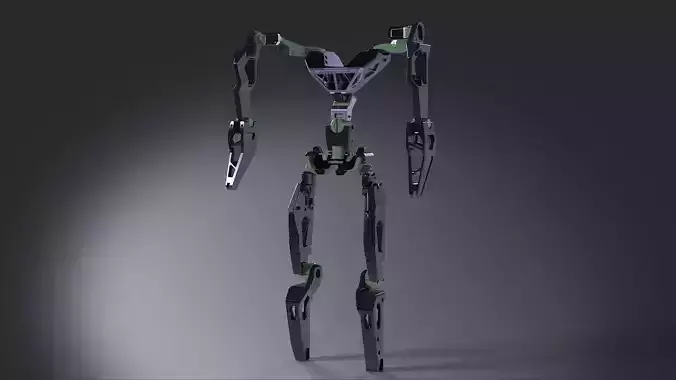 robotic mech construct 3D model