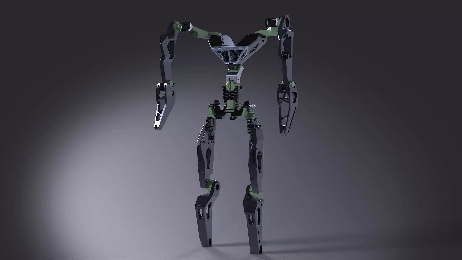 robotic mech construct 3D model_0