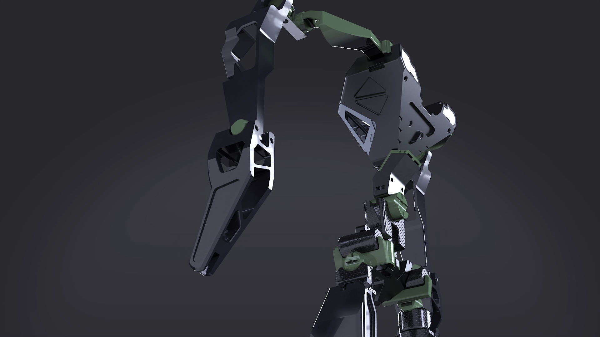 robotic mech construct 3D model_4