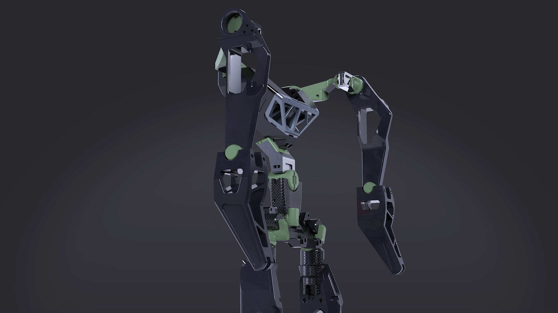 robotic mech construct 3D model_7
