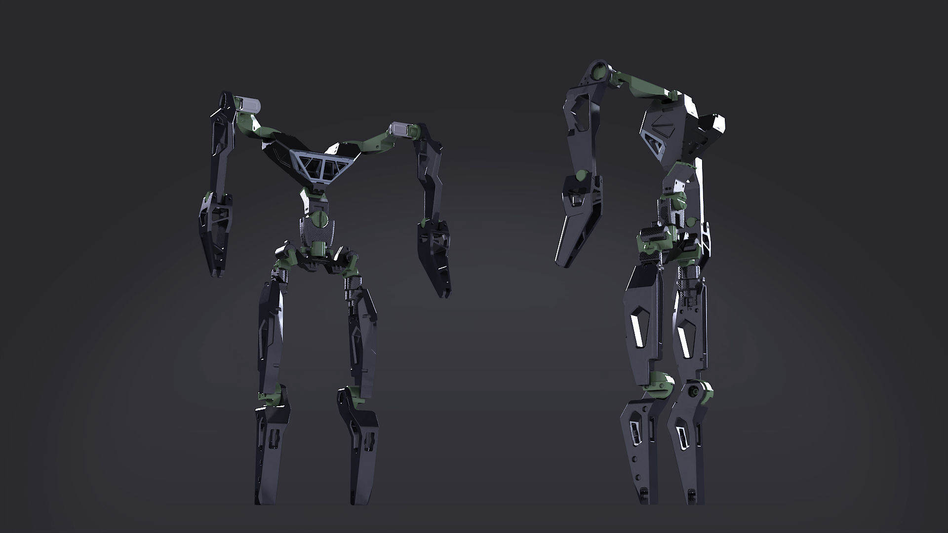 robotic mech construct 3D model_9
