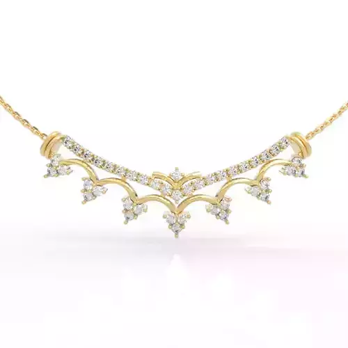 floral diamond necklace 