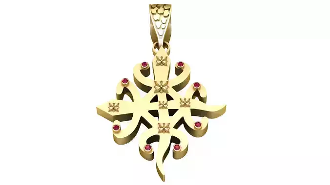 ZENZIL RUBY PENDANT 3D PRITABLE MODEL 