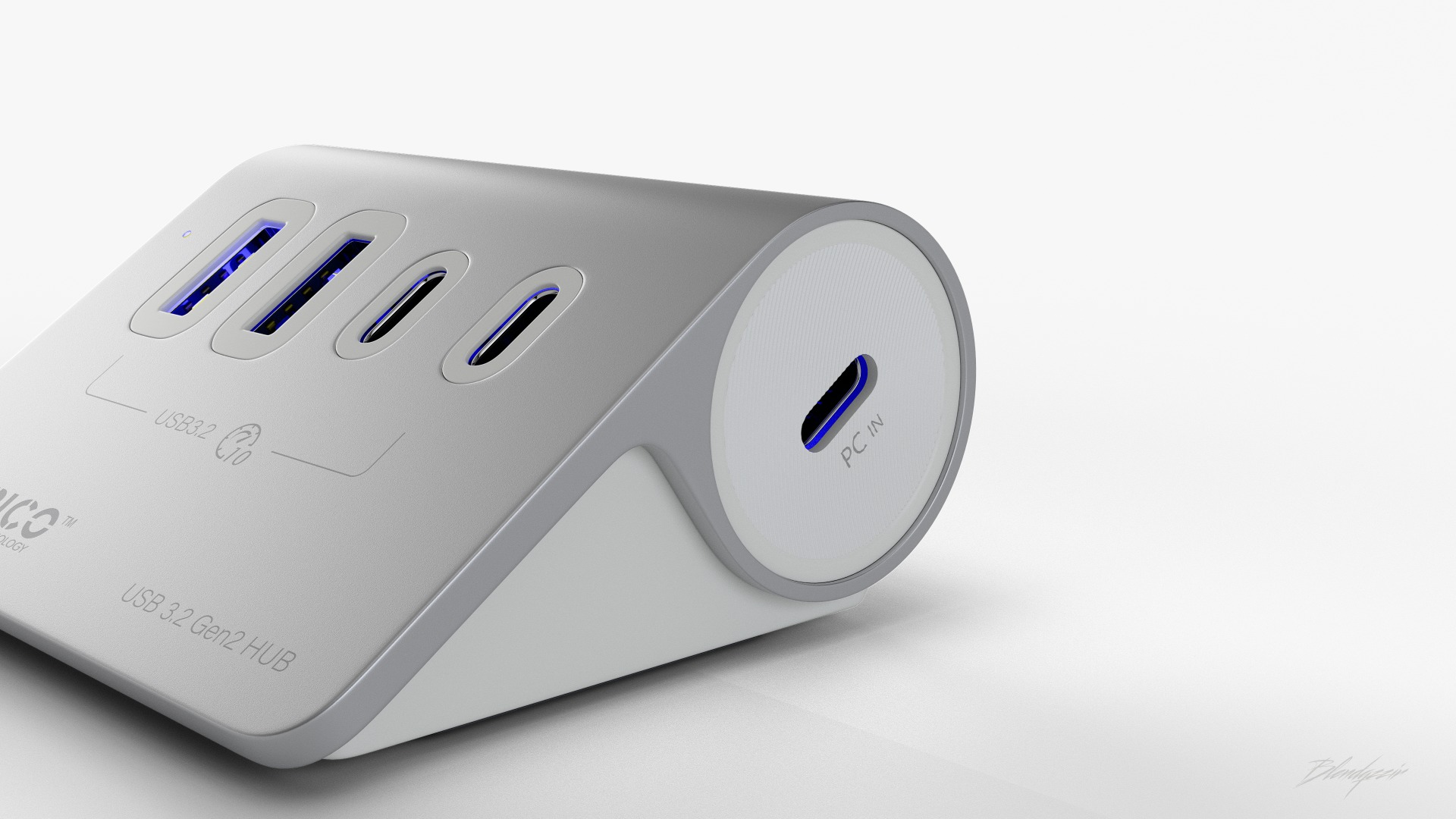 ORICO FOUR PORT HUB 3D model_5