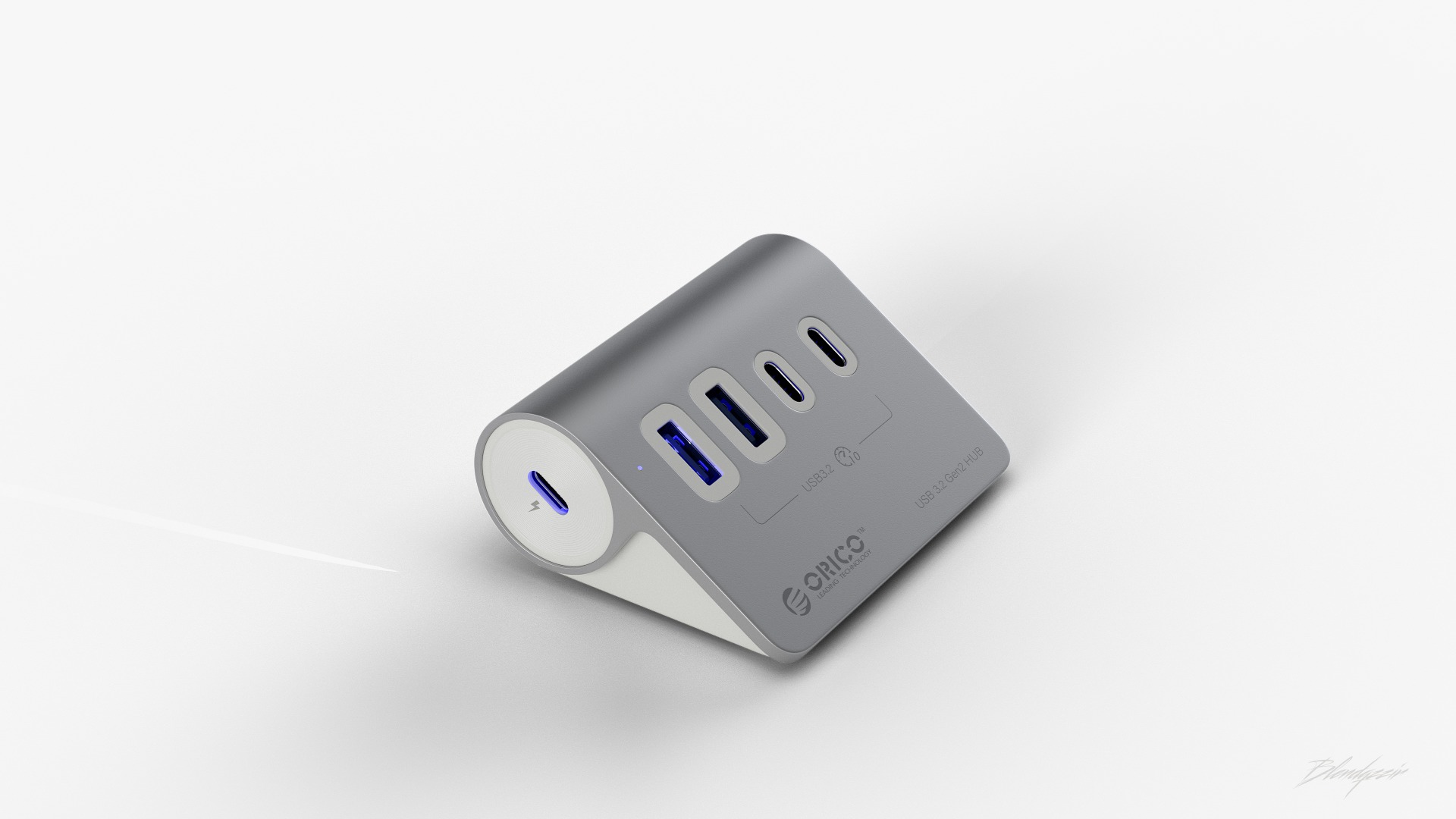 ORICO FOUR PORT HUB 3D model_8