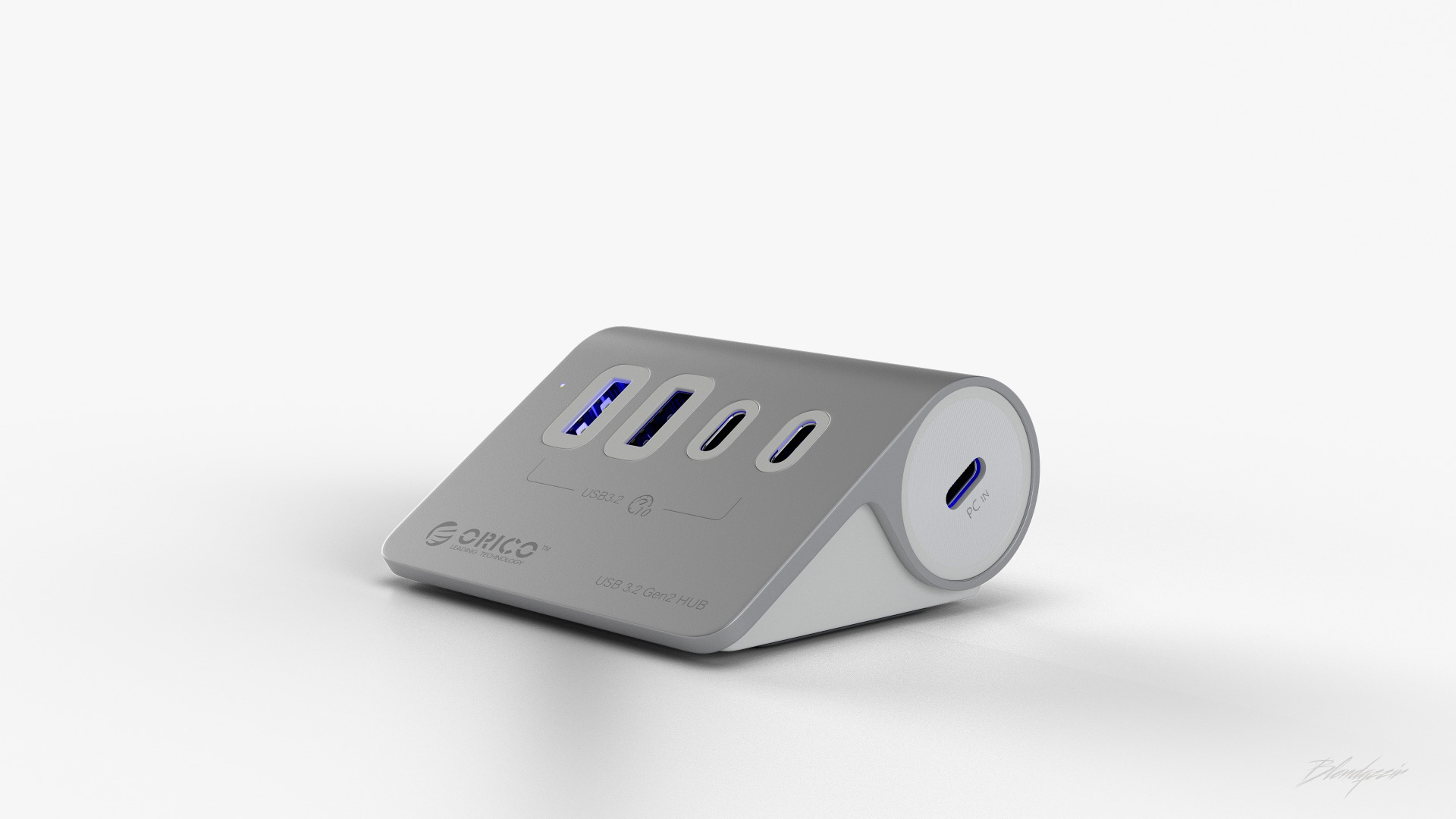 ORICO FOUR PORT HUB 3D model_4