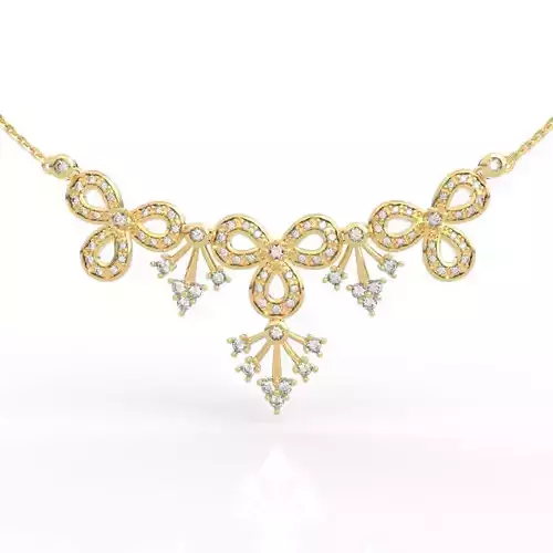 Victorian Teardrop Diamond Statement Necklace