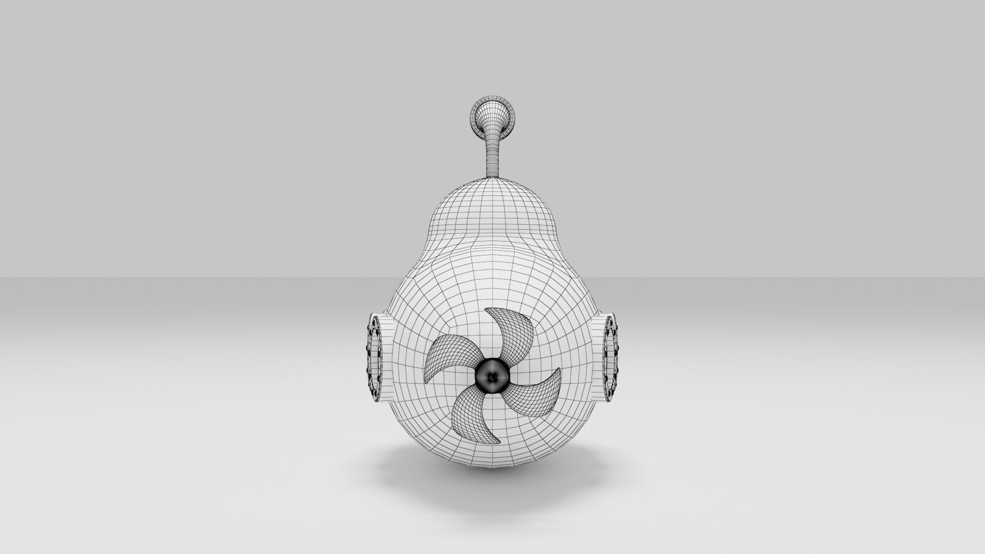 Cartoon Submarine 3D model_8