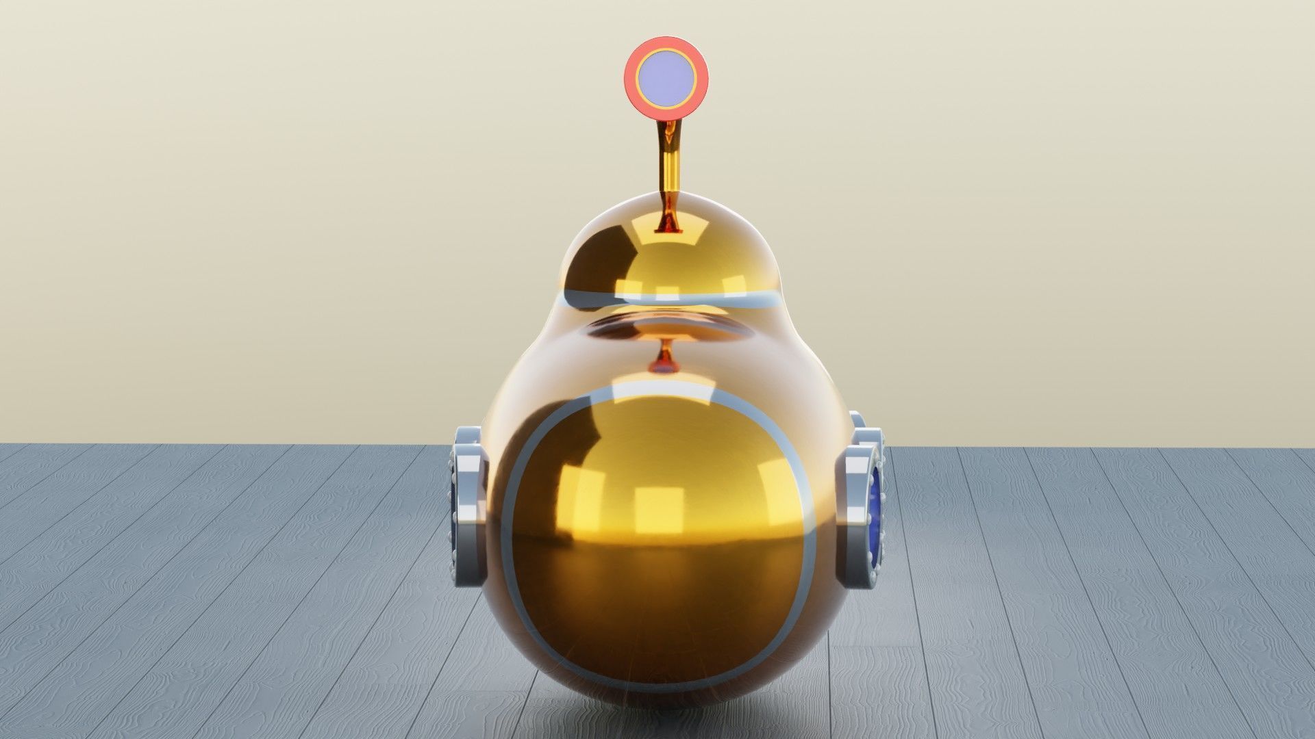Cartoon Submarine 3D model_2