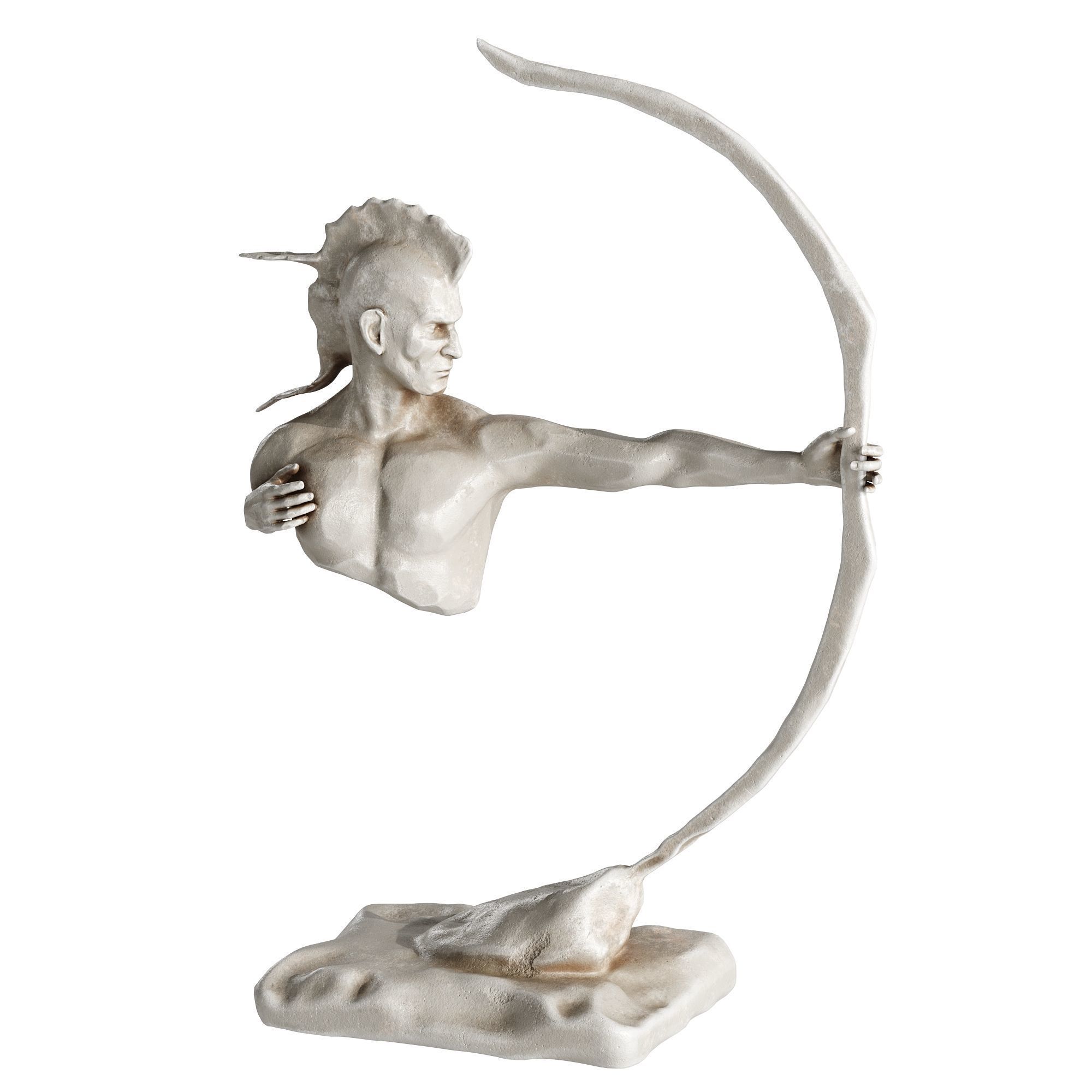 Human Sculptures 19 With Arrow Low-poly 3D model_3