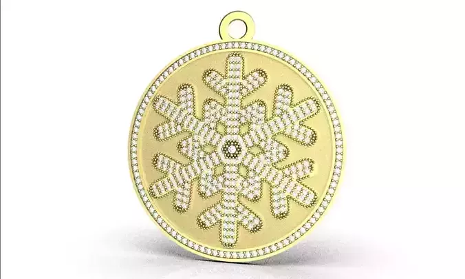 pingente floco de neve com pedras