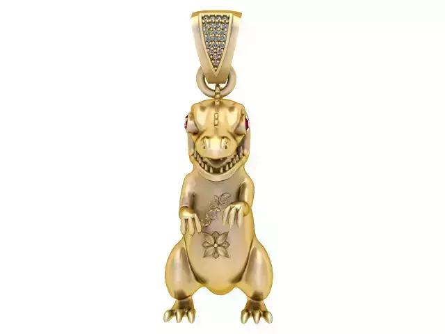 HIP HOP DINOSAUR  ANIMAL PENDANT 3D PRITNABLE MODEL 