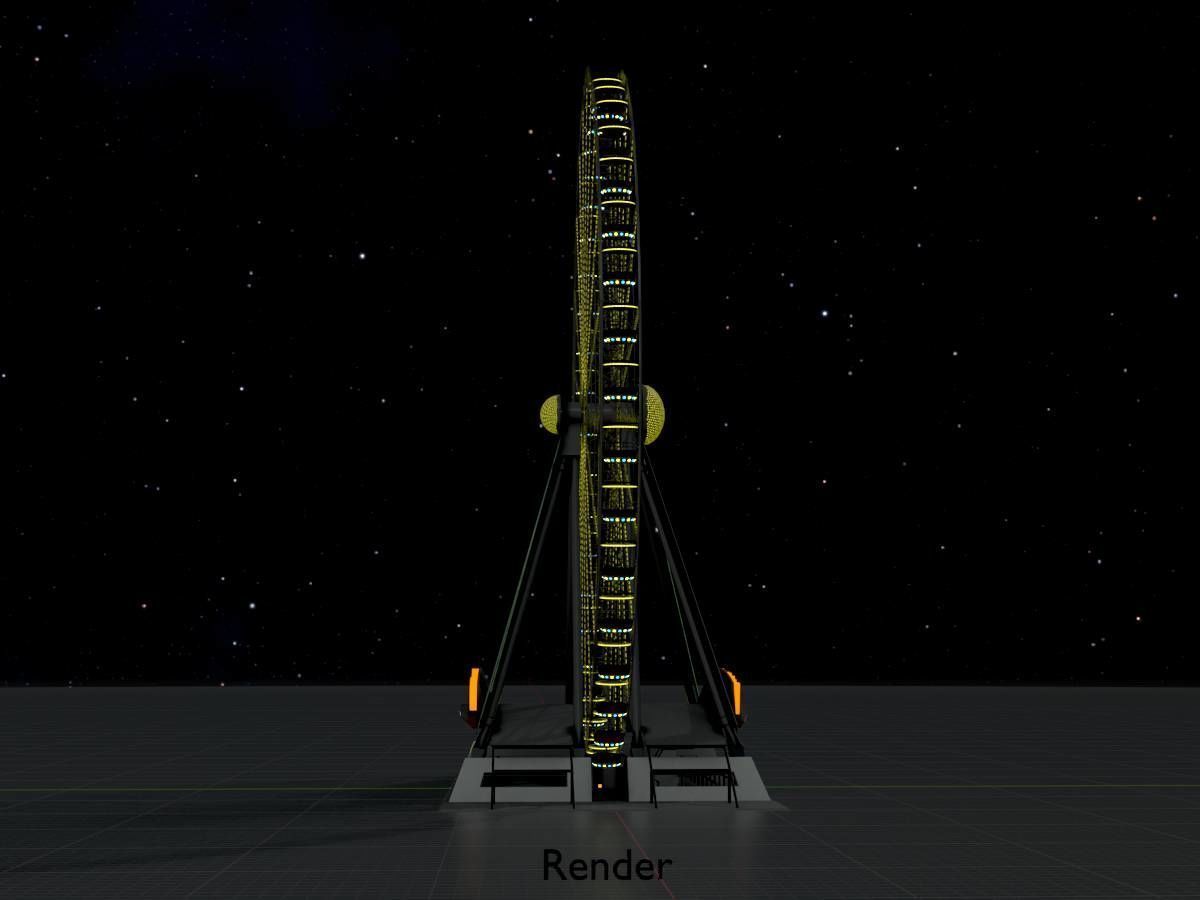 Ferris wheel version 1 with animation Low-poly 3D model_16