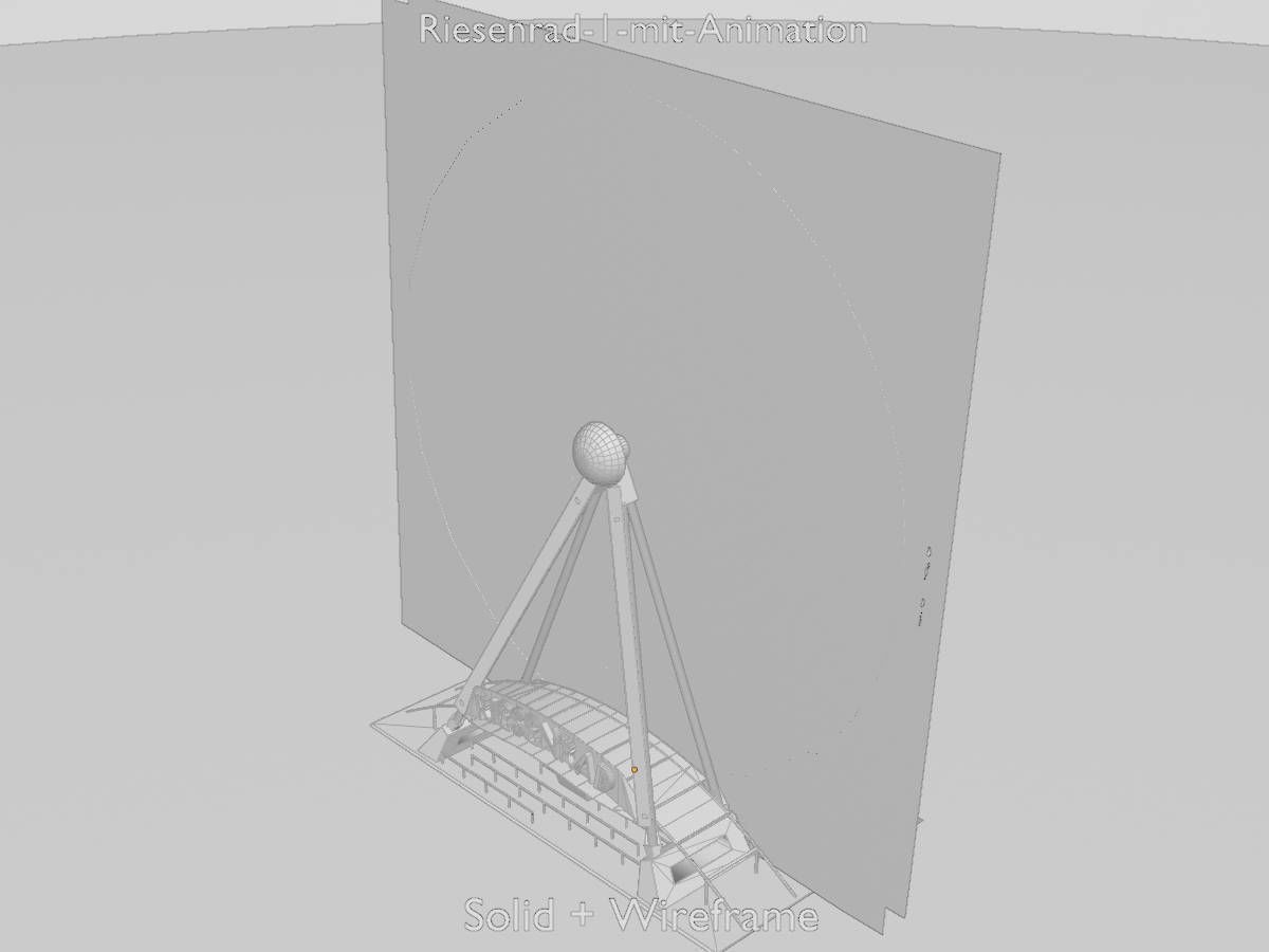 Ferris wheel version 1 with animation Low-poly 3D model_9