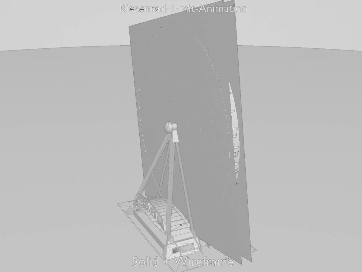 Ferris wheel version 1 with animation Low-poly 3D model_11