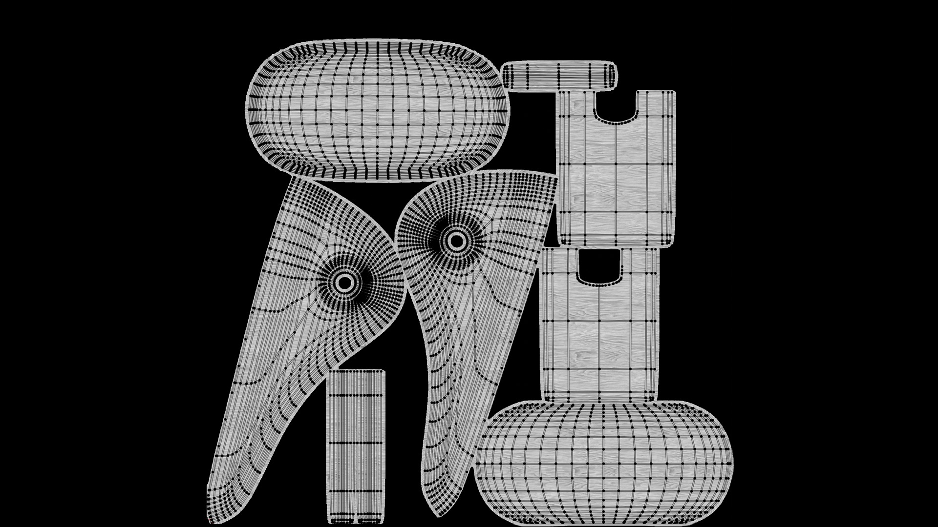 MOTO Dining Table Low-poly 3D model_10