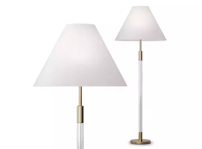 Louvre Home gold floor lamp Lucita