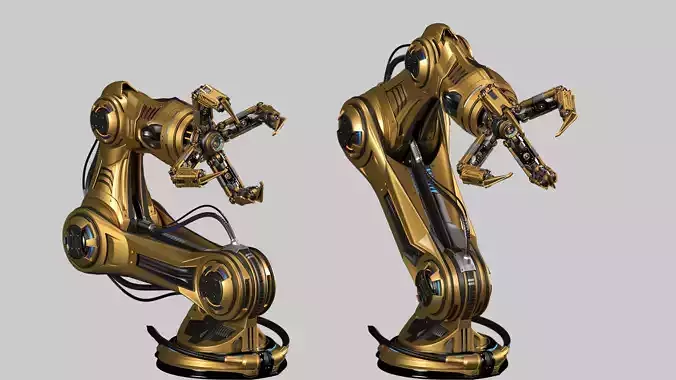 Robotic Arm 6 - Rigged 3D model