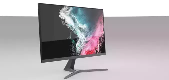 Realistic Samsung 24 Inch Monitor Detailed witch Vesa mount 3D model